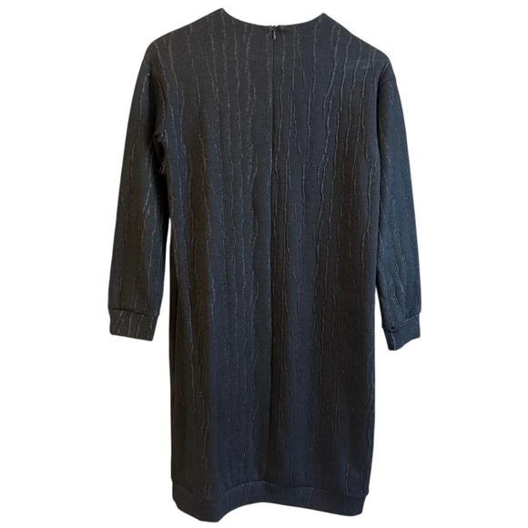 Vibe Black Knee Length Textured Dress w/ Fringe Detail Girls Size 16 - Picture 2 of 5